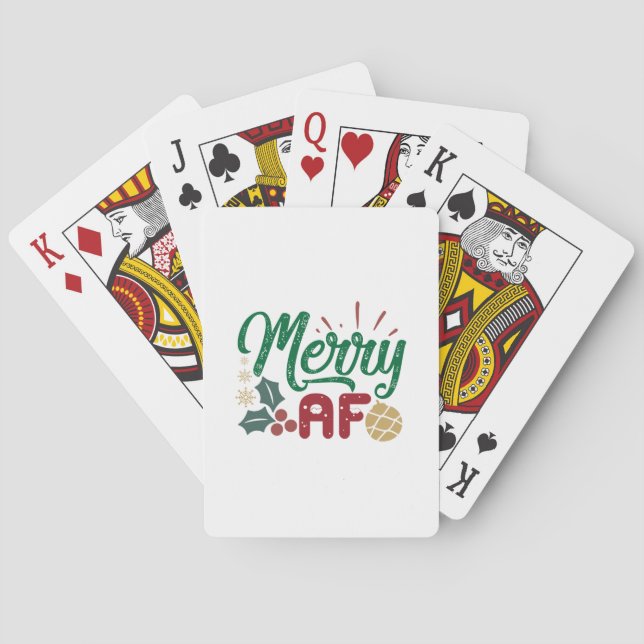 Xmas Gift | Merry AF Cool Sassy Casinokort (Baksidan)