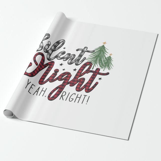 Xmas Gift Silent Night Yeah Presentpapper (Utrullad)