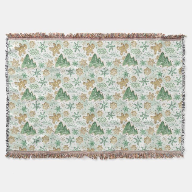 Xmas Gingerbread Winter Pattern Filt (Framsidan)