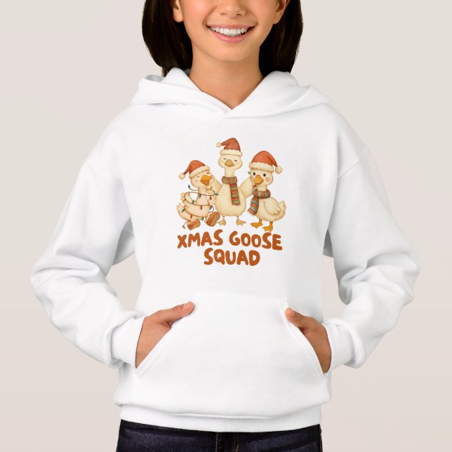 Xmas Goose Squad – Mysig Rolig Jul för Barn T Shirt (Framsida)