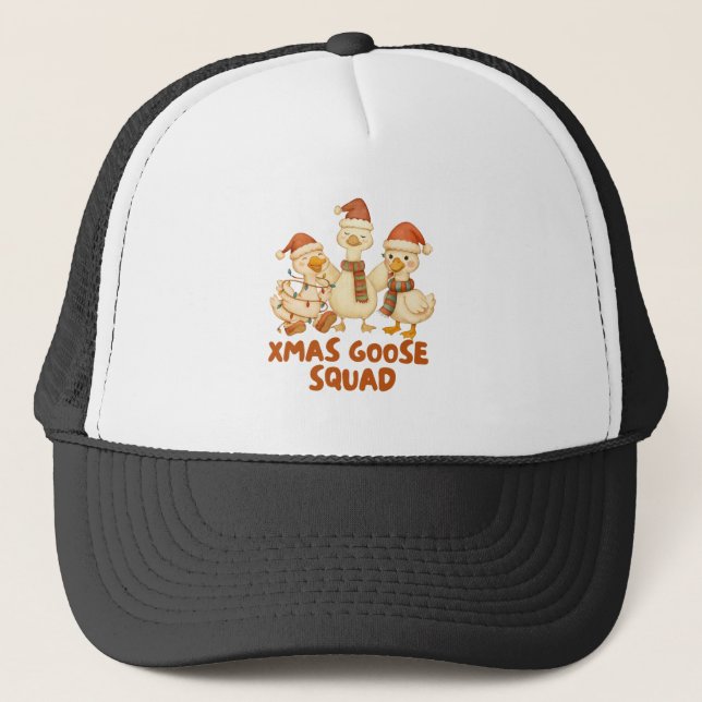 Xmas Goose Squad – Rollig jultröja för lastbilscha Keps (Framsida)