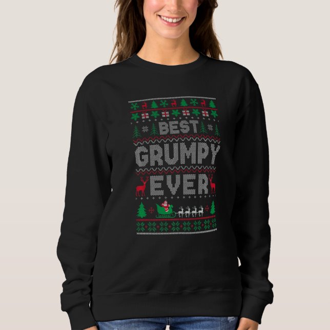 Xmas Holiday Best Grumpy Ever Ugly Christmas Sweat T Shirt (Framsida)