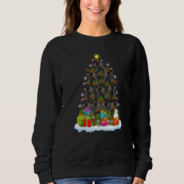 Xmas Holiday German Shorthaired Pointer Dog Christ T Shirt (Framsida)