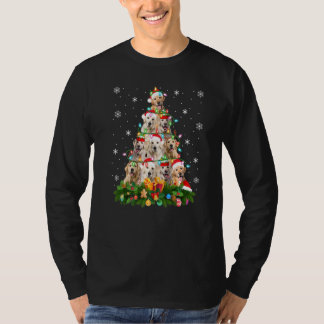Xmas Holiday Lighting Golden Retriever Dog Christm T Shirt