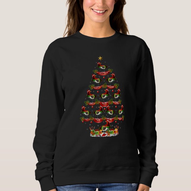 Xmas Holiday Santa Birds Of Paradise Christmas Tre T Shirt (Framsida)