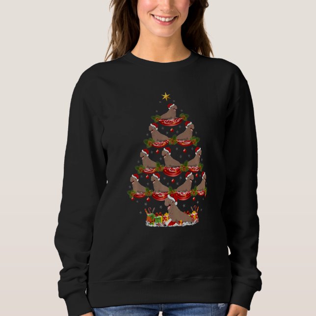Xmas Holiday Santa Elephant Seal Christmas Tree   T Shirt (Framsida)