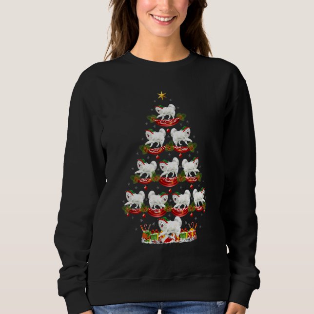 Xmas Holiday   Santa Samoyed Dog Christmas Tree T Shirt (Framsida)
