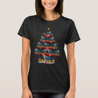 Xmas Holiday Santa Sperm Whale Christmas Tree T Shirt