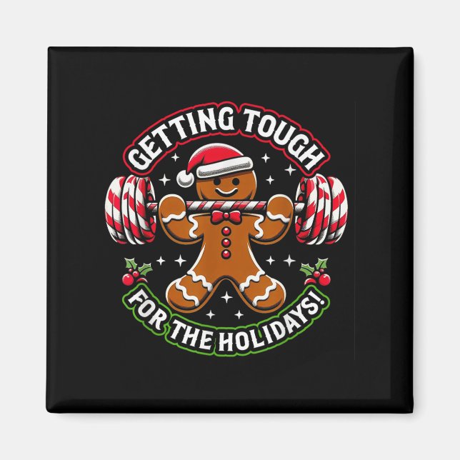 Xmas Holidays Gingerbread Man  Magnet (Framsidan)