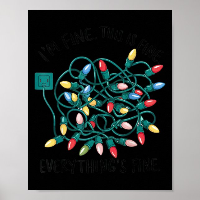 Xmas I’m Fine Everything's Fine Tangled Christmas  Poster (Framsidan)