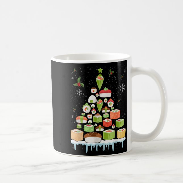 Xmas Japanese Sushi Christmas Tree Holiday Pajama  Kaffemugg (Höger)