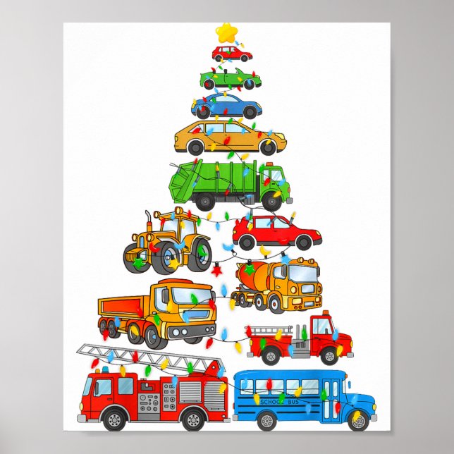 Xmas Light Christmas Tree, Funny Xmas Boys Kids To Poster (Framsidan)