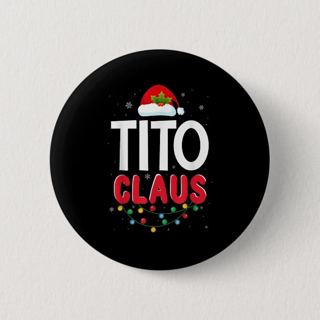 Xmas Light Tito Santa Claus Christmas Matching Cos Knapp (Framsida)