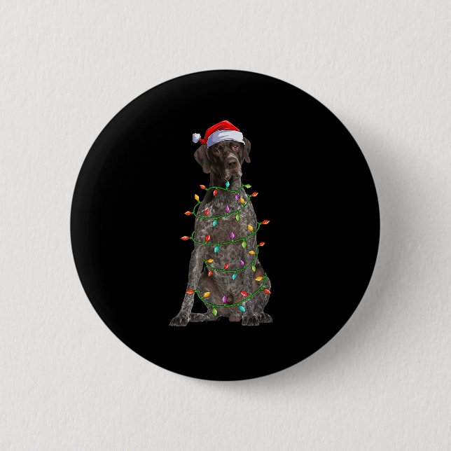 Xmas Lights Santa German Shorthaired Inter Dog Chr Knapp (Framsida)