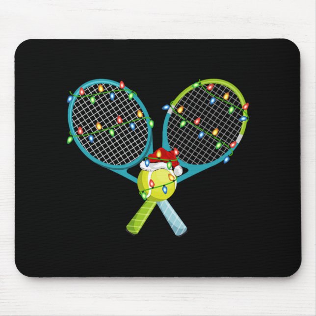 Xmas Lights Santa Hat Tennis Christmas Premium  Musmatta (Framsidan)