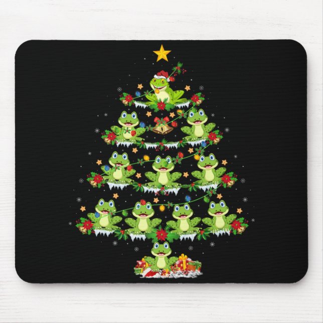 Xmas Lights Santa Tree Frog Christmas Tree Premium Musmatta (Framsidan)