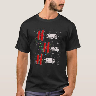 Xmas-ljus HO HO HO Soptruck Rolig ful Jul T Shirt