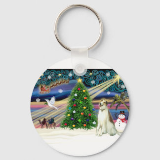 Xmas Magic-Borzoi Nyckelring