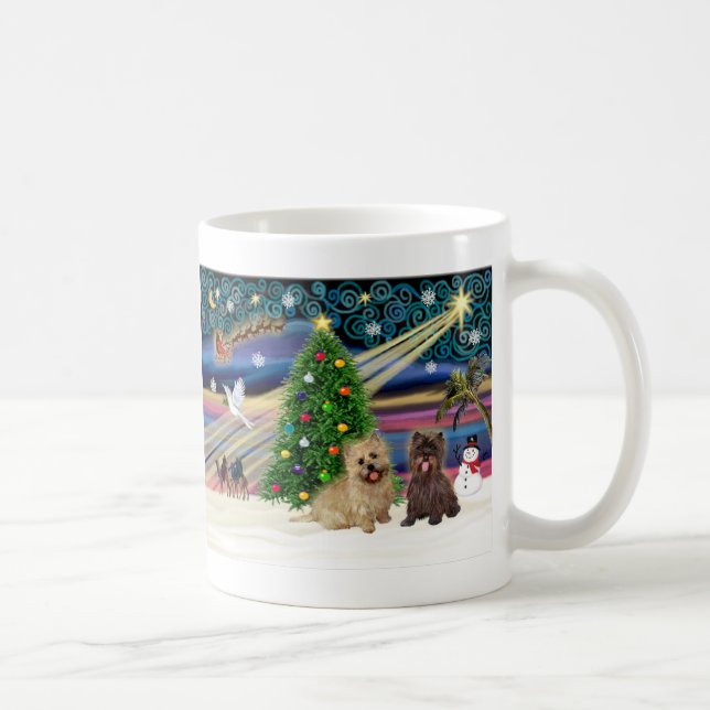 Xmas Magic-Cairn Par-wheatn+brindle Kaffemugg (Höger)