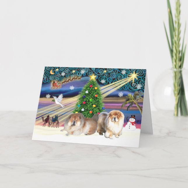 Xmas Magic-Chow Par Helgkort (Framsida)
