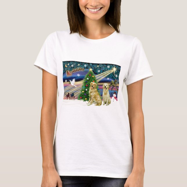 Xmas Magic-Golden-Pair Tee Shirt (Framsida)