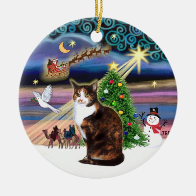 Xmas Magic - Kalikott (ASK) Julgransprydnad Keramik (Framsidan)