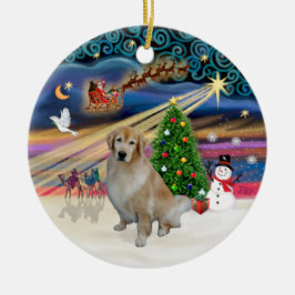 Xmas Magic - Ljus Guldbjörn 10 Julgransprydnad Keramik