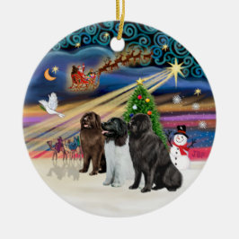 Xmas Magic - Newfoundland (TRE) Julgransprydnad Keramik