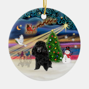 Xmas Magic - Pudel (leksak svart) Julgransprydnad Keramik