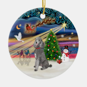 Xmas Magic - Pudel (Standard silver) Julgransprydnad Keramik