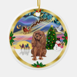 Xmas Magic - Ruby Cavalier Julgransprydnad Keramik