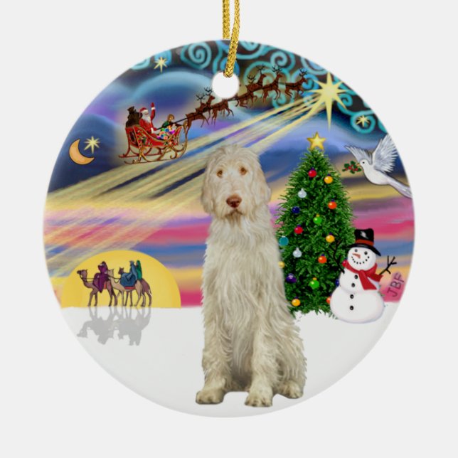 Xmas Magic - Spinone Italiano 11 Julgransprydnad Keramik (Framsidan)