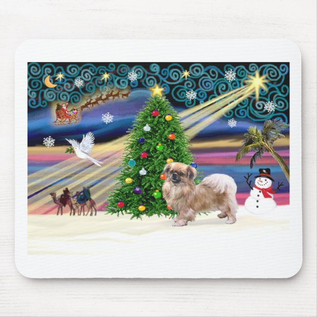 Xmas Magic-Tibetansk Spaniel Musmatta (Framsidan)