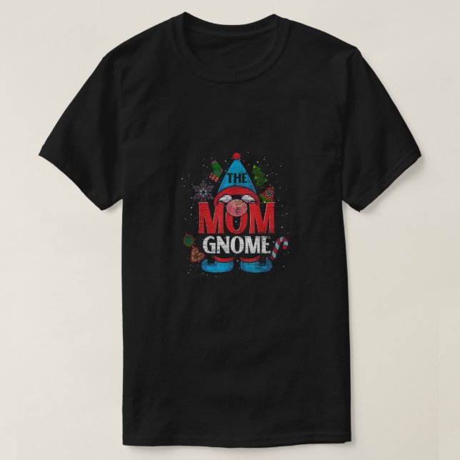Xmas Matching Family Pajama The Mom Gnome Christma T Shirt (Design framsida)