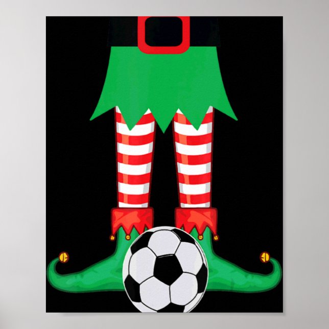 Xmas Matching Soccer Elf Pajama Christmas Team S  Poster (Framsidan)