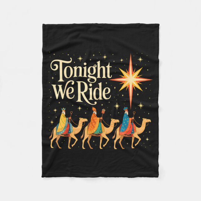 Xmas Men Women Nativity Three Wise Men Tonight We  Fleecefilt (Framsidan)