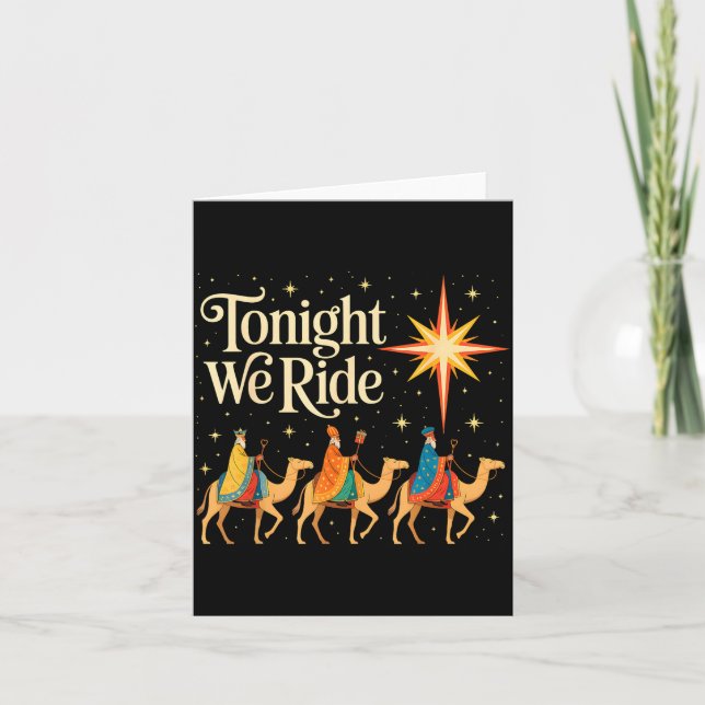 Xmas Men Women Nativity Three Wise Men Tonight We  Kort (Framsida)