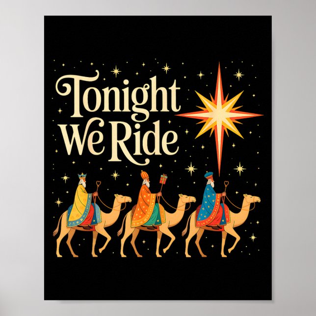 Xmas Men Women Nativity Three Wise Men Tonight We  Poster (Framsidan)