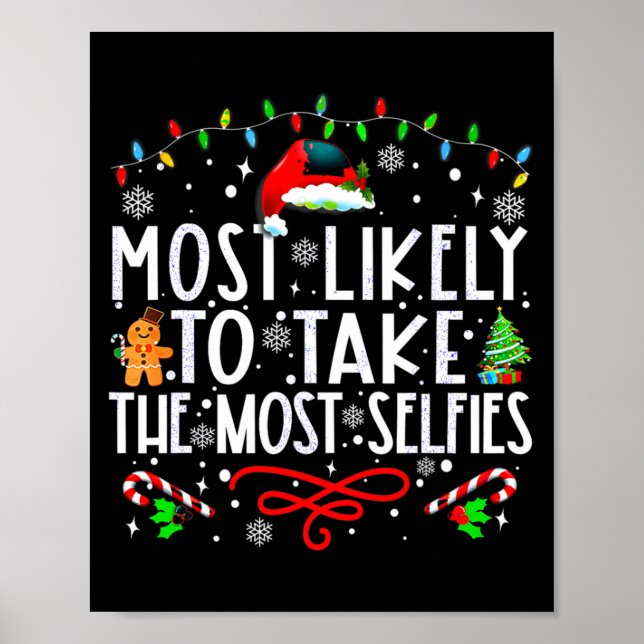 Xmas Most Likely To Take The Most Selfies Matching Poster (Framsidan)