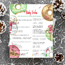 Xmas-munkar - Baby Trivia | Baby Shower-spel