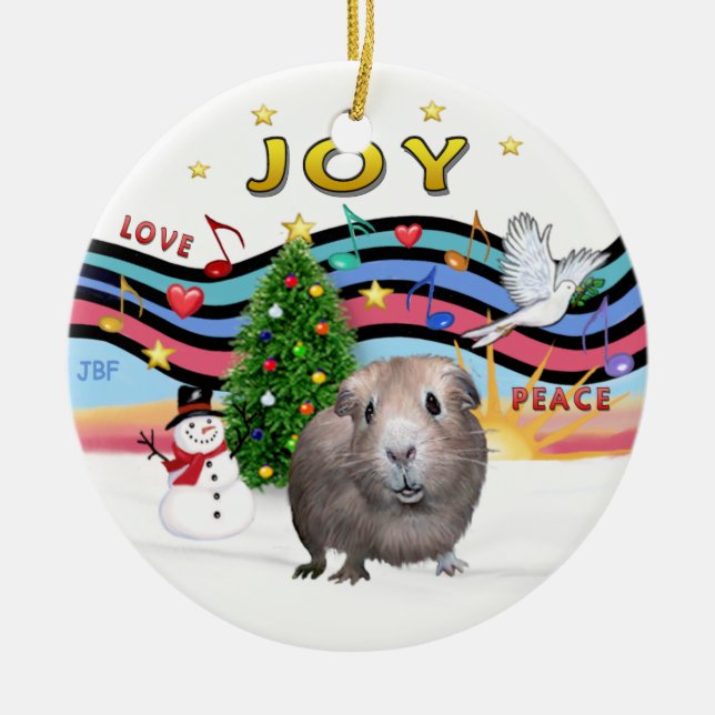 Xmas Music 1 - Marsvin #2 Julgransprydnad Keramik (Framsidan)