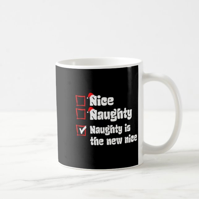 Xmas Nice Naughty Naughty Is The New Nice Christma Kaffemugg (Höger)
