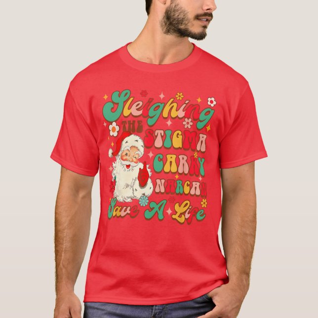 Xmas överdosmedvetenhet Sleighing Stigma ry Na T Shirt (Framsida)