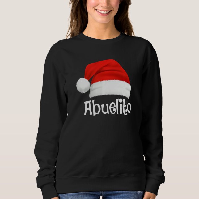 Xmas Pajama Group Matching Abuelito Christmas Hat T Shirt (Framsida)