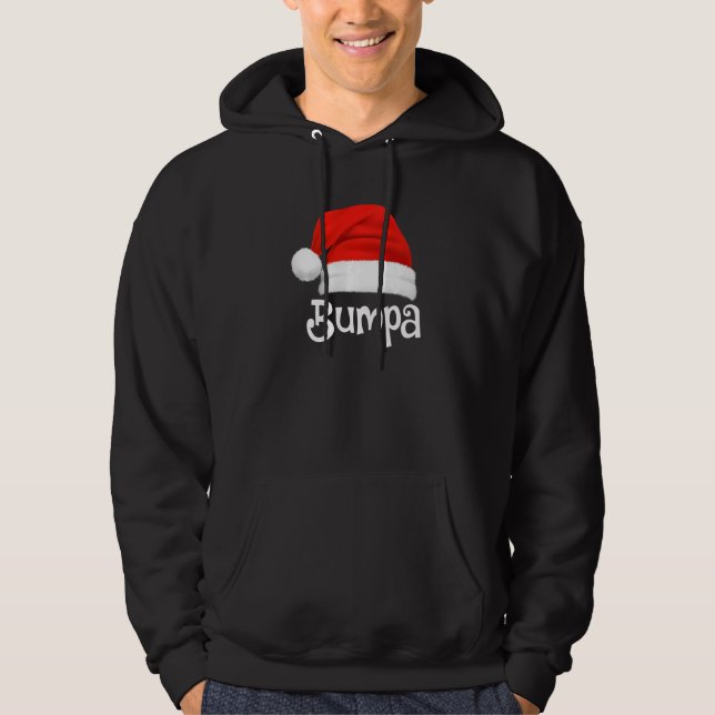 Xmas Pajama Group Matching Bumpa Christmas Hat Hoodie (Framsida)