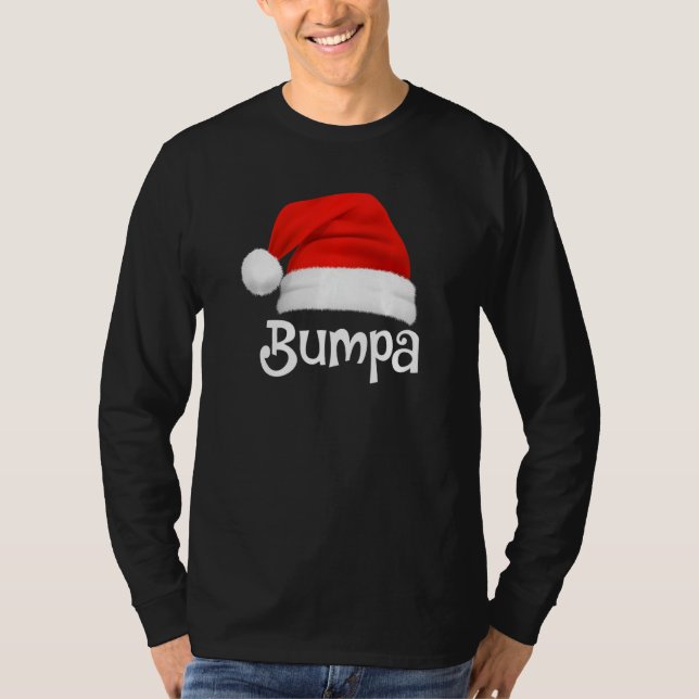 Xmas Pajama Group Matching Bumpa Christmas Hat T Shirt (Framsida)