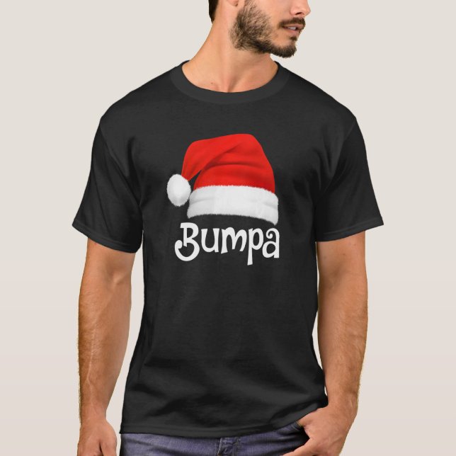 Xmas Pajama Group Matching Bumpa Christmas Hat T Shirt (Framsida)