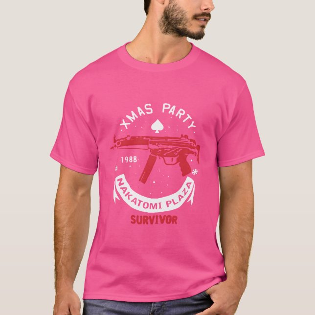 Xmas Party Nakatomi Plaza Survivor family T Shirt (Framsida)