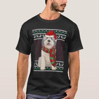 Xmas Polish Lowland Sheepdog Dog Santa Hat Ugly Ch T Shirt