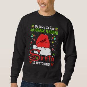 Xmas Pyjamas Var Snäll Mot 4:e Klass Läraren Chri Lång Ärmad Tröja